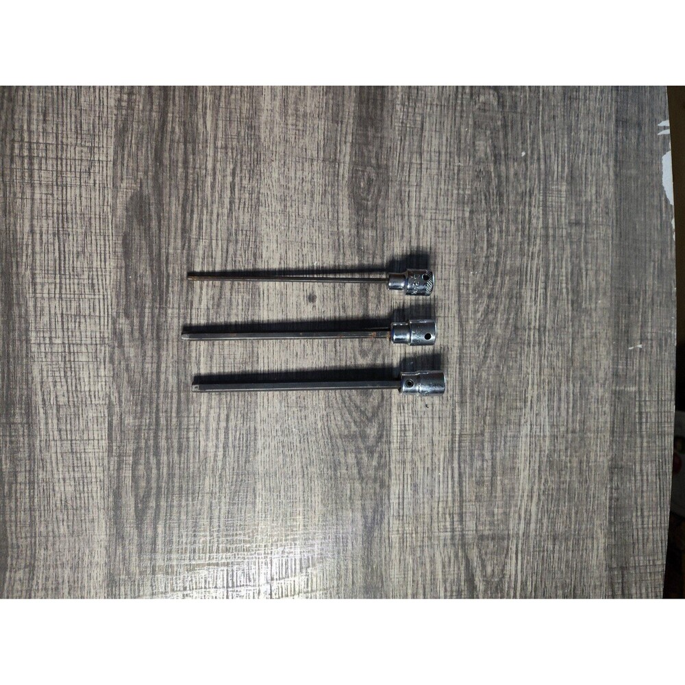 Lot of 3 MAC Tools Long Hex Head Socket XDL8 8mm X76DL 7/32" XDL3 3mm